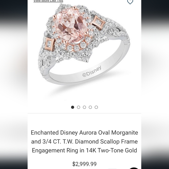 Enchanted Disney Aurora Engagement Ring size 4.5 - Picture 3 of 6